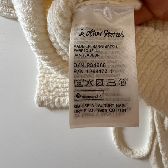 NWOT Tie Front Cotton Cardigan from & Other Stories - Picture 6 of 6
